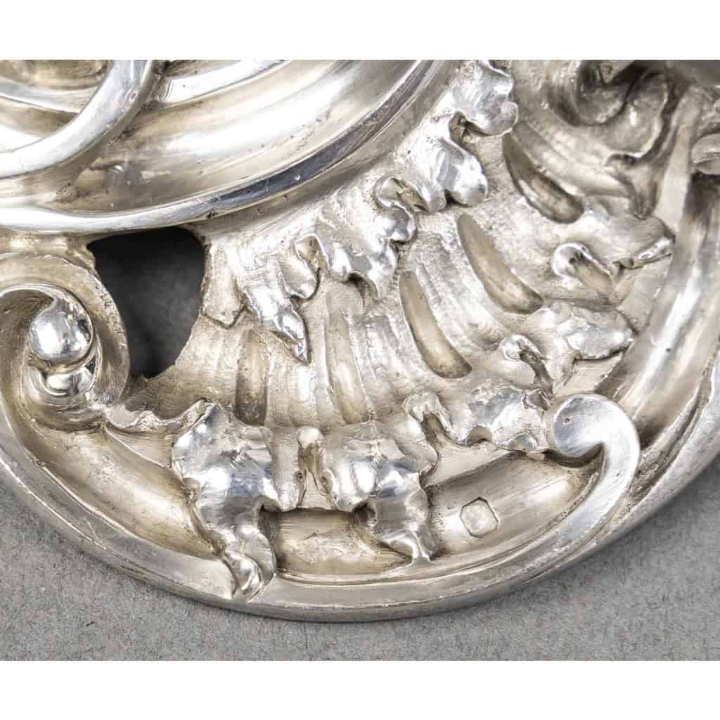 DEBAIN Paire de bouts de table en argent, Louis XV époque XIXe 15