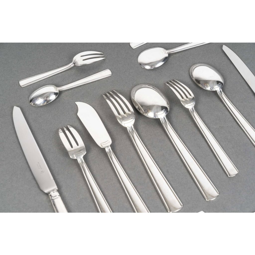 BLOCH ESCHWEGE – MENAGERE EN ARGENT MASSIF- 266 Pièces Epoque 1930 13