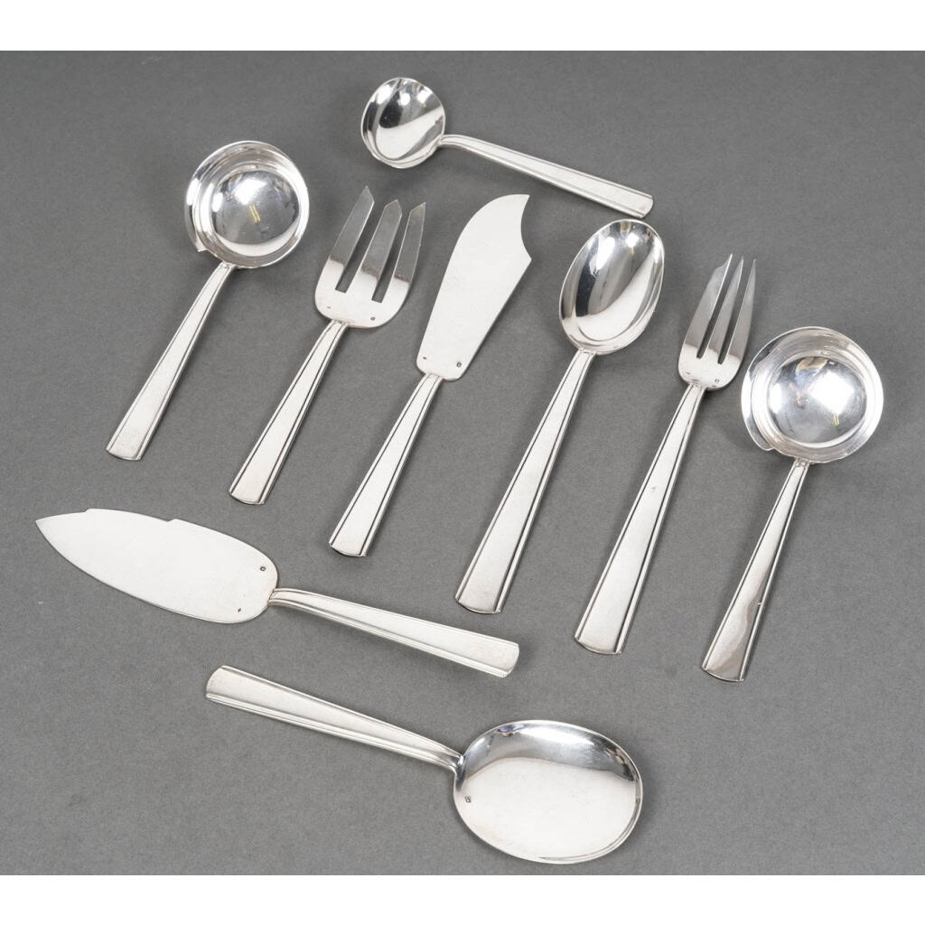 BLOCH ESCHWEGE – MENAGERE EN ARGENT MASSIF- 266 Pièces Epoque 1930 16