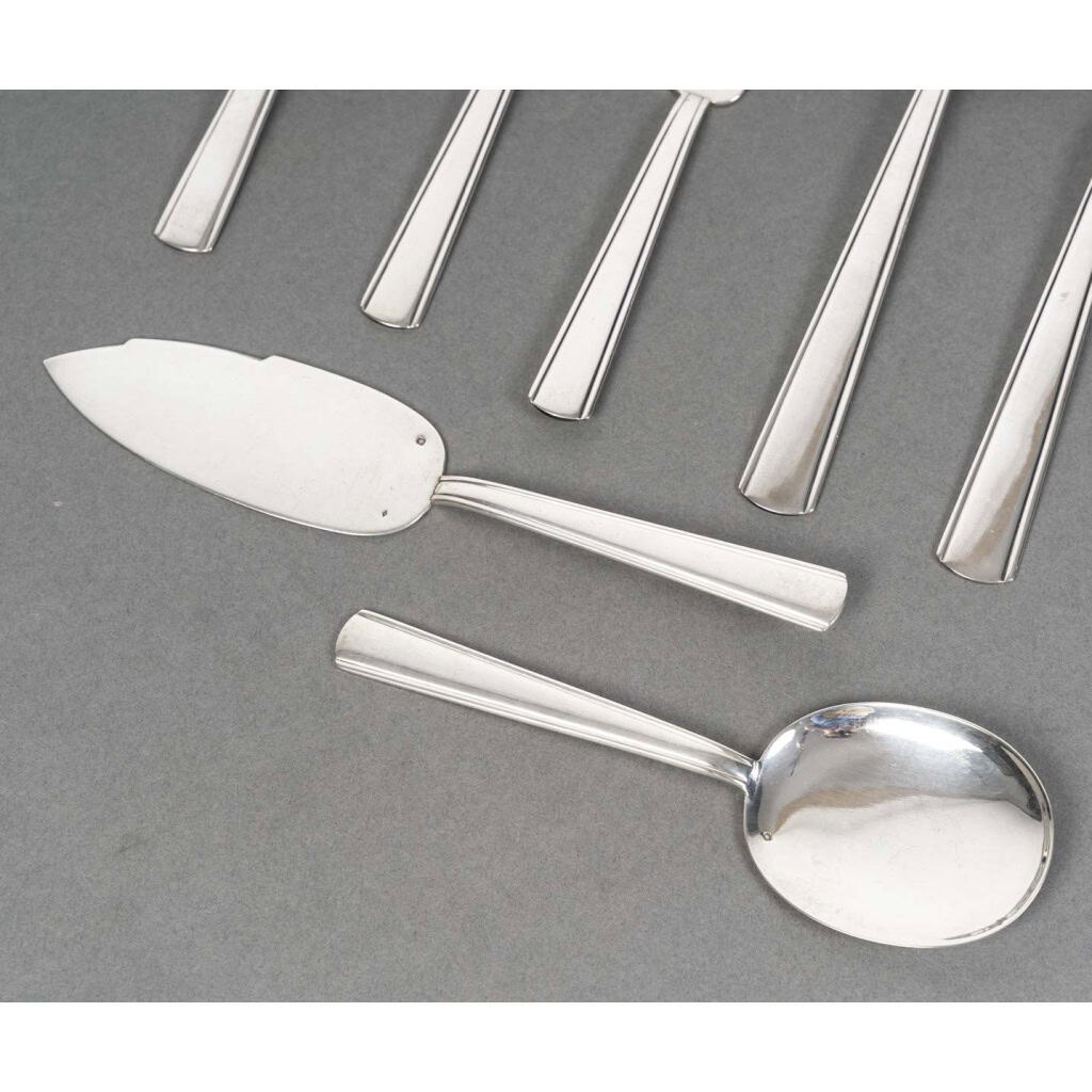 BLOCH ESCHWEGE – MENAGERE EN ARGENT MASSIF- 266 Pièces Epoque 1930 18