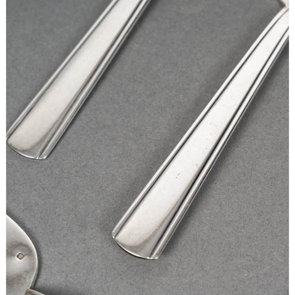 BLOCH ESCHWEGE – MENAGERE EN ARGENT MASSIF- 266 Pièces Epoque 1930 21