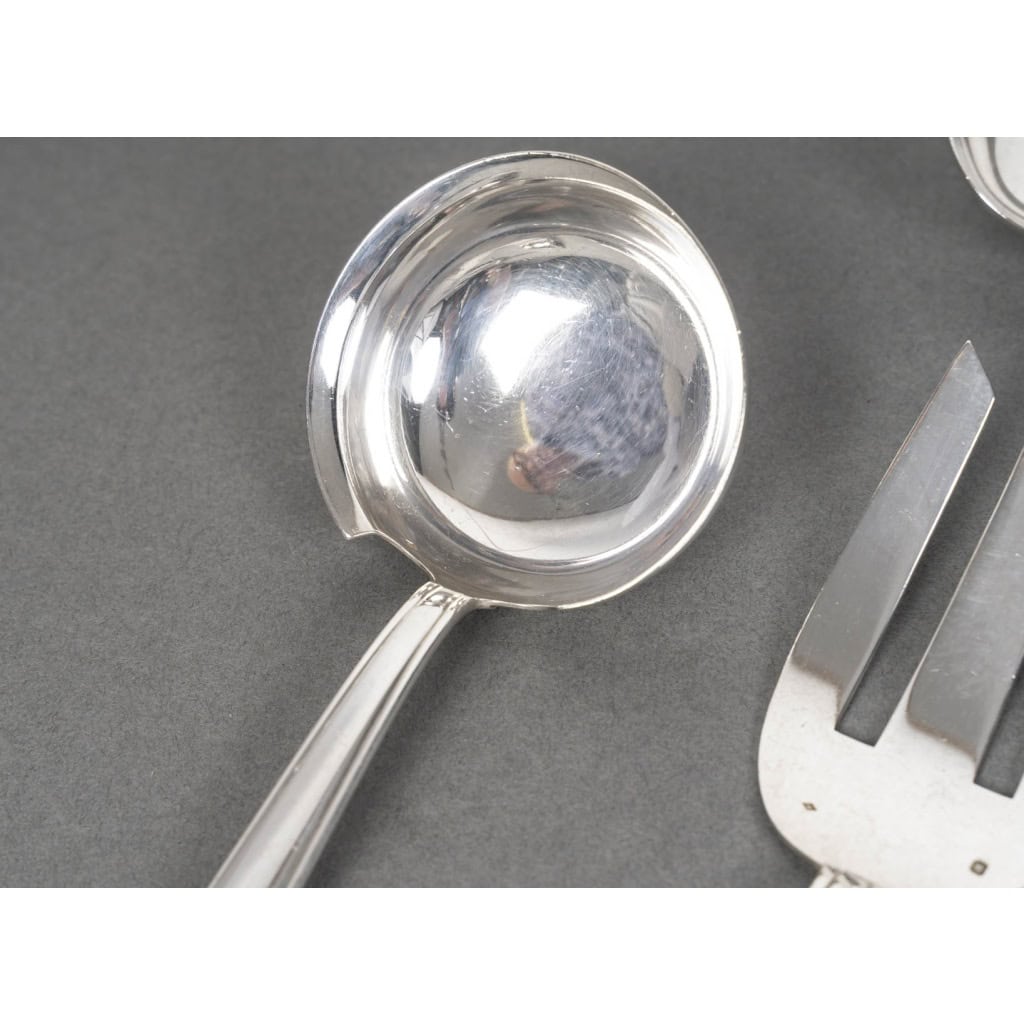 BLOCH ESCHWEGE – MENAGERE EN ARGENT MASSIF- 266 Pièces Epoque 1930 23