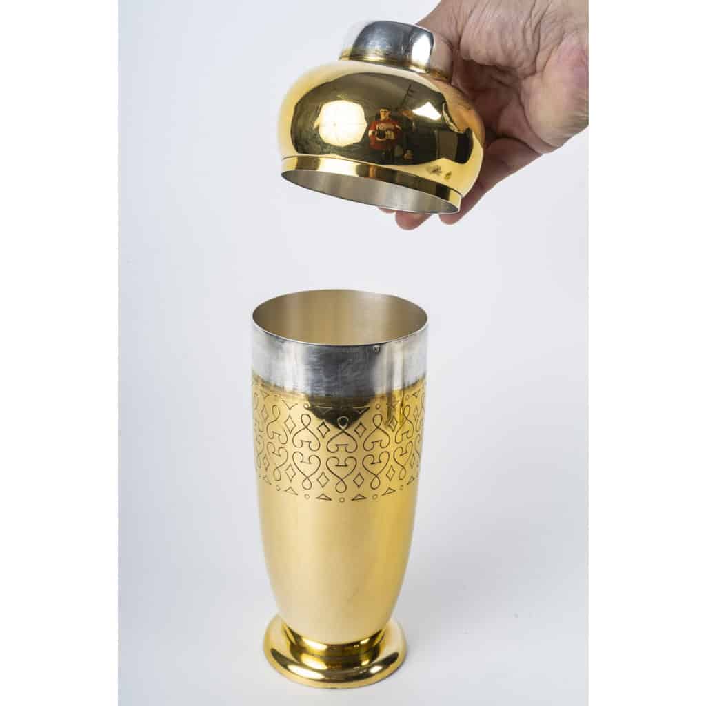 TETARD Frères – SHAKER en Vermeil XXe ART DECO 7