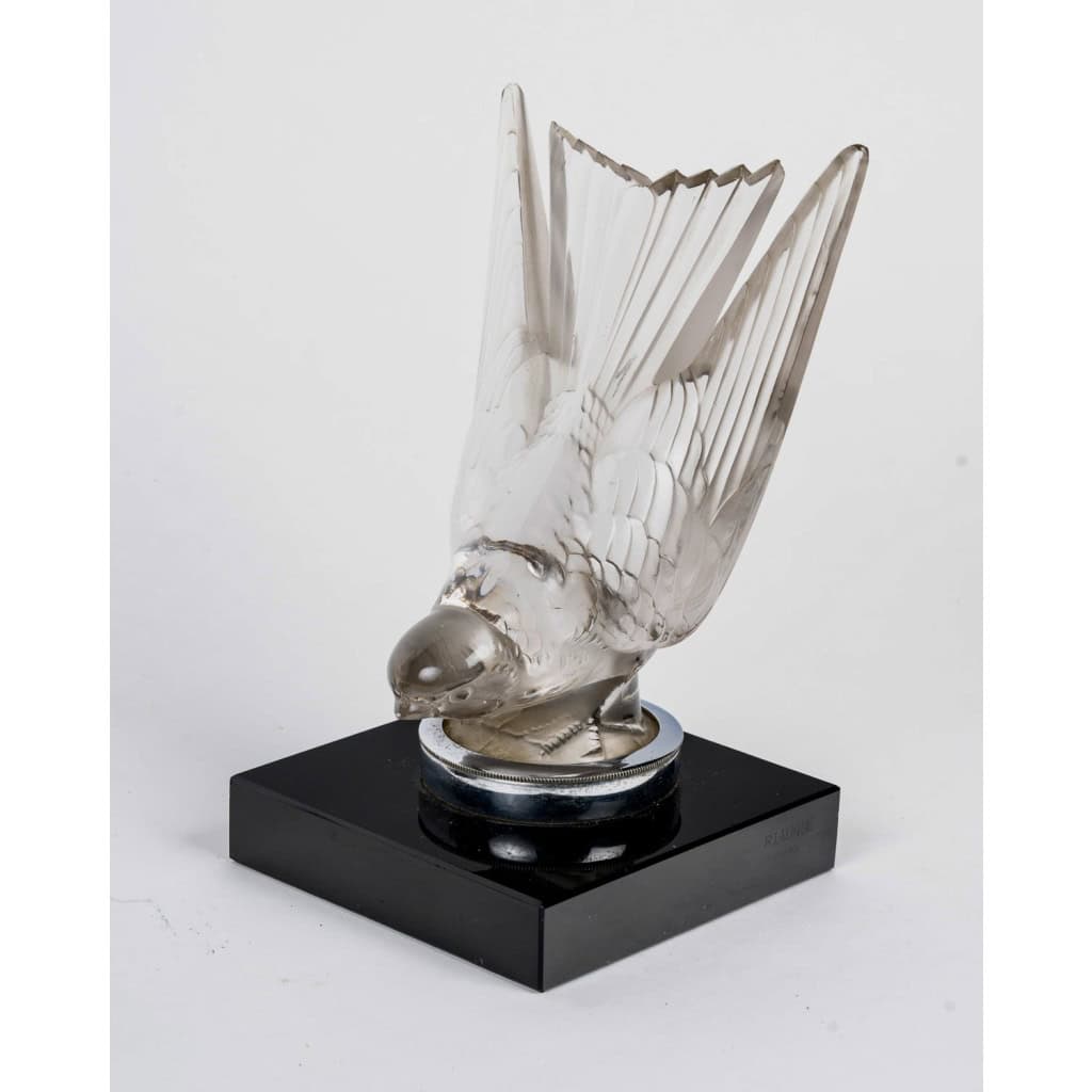 1928 René Lalique – Paire De Serre Livres Mascottes Hirondelle Verre 6