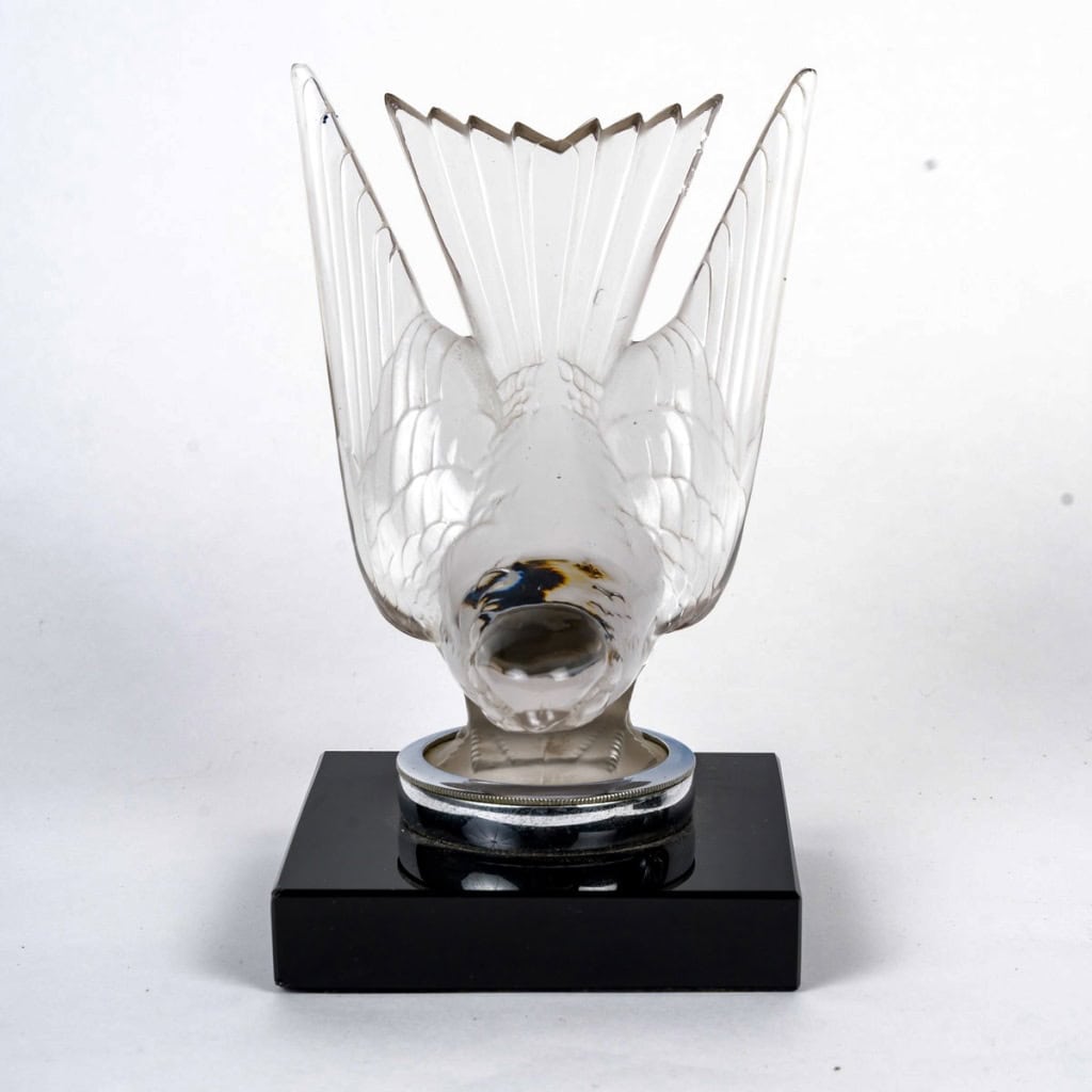1928 René Lalique – Paire De Serre Livres Mascottes Hirondelle Verre 8