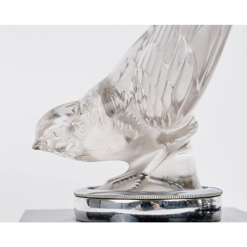 1928 René Lalique – Paire De Serre Livres Mascottes Hirondelle Verre 9