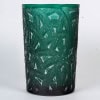1923 René Lalique – Vase Epicéa Verre Vert Canard Patiné Blanc 9