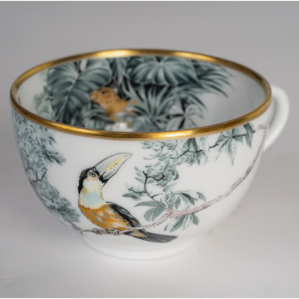 HERMES Paris ,Ensemble de 4 Tasses à thé et soucoupe Carnets d’Équateur 7