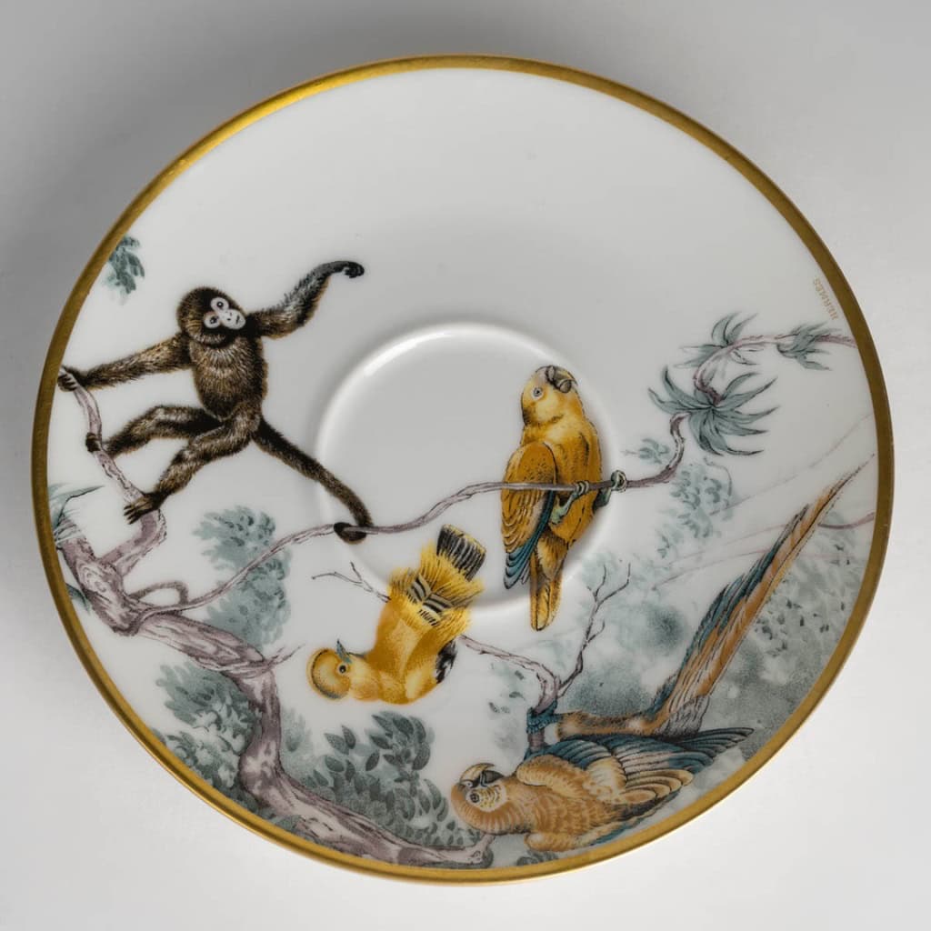 HERMES Paris ,Ensemble de 4 Tasses à thé et soucoupe Carnets d’Équateur 9