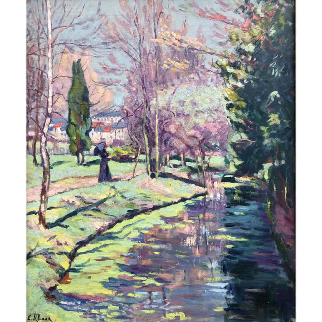 ALLUAUD Eugène Parc Victor Thuillat à Limoges Ecole Française 20è Siècle Huile sur toile Signée ​​​​​​​Certificat d’authenticité 5