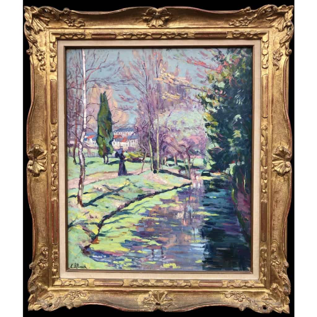 ALLUAUD Eugène Parc Victor Thuillat à Limoges Ecole Française 20è Siècle Huile sur toile Signée ​​​​​​​Certificat d’authenticité 12
