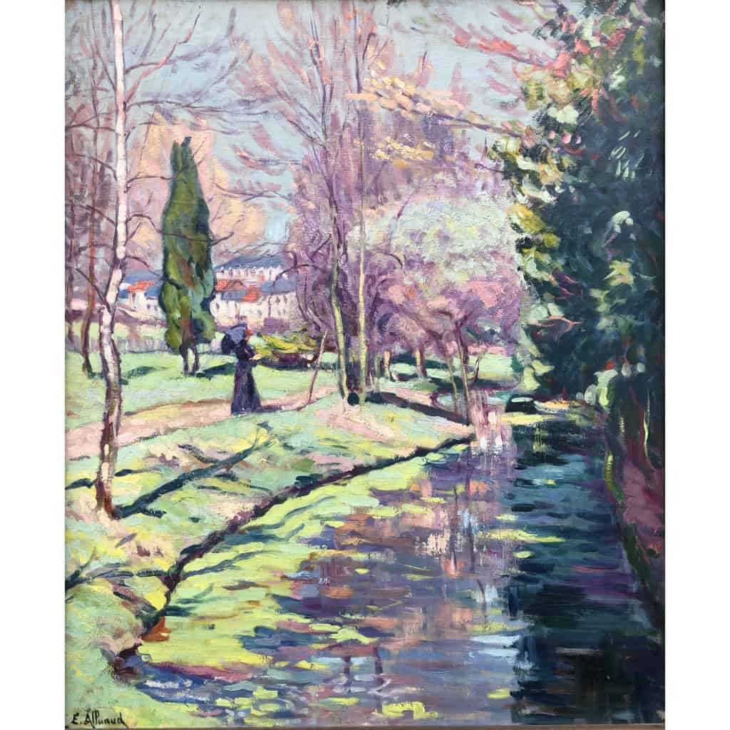 ALLUAUD Eugène Parc Victor Thuillat à Limoges Ecole Française 20è Siècle Huile sur toile Signée ​​​​​​​Certificat d’authenticité 9