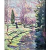 ALLUAUD Eugène Parc Victor Thuillat à Limoges Ecole Française 20è Siècle Huile sur toile Signée ​​​​​​​Certificat d’authenticité 28