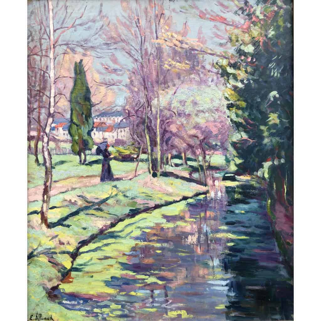 ALLUAUD Eugène Parc Victor Thuillat à Limoges Ecole Française 20è Siècle Huile sur toile Signée ​​​​​​​Certificat d’authenticité 15