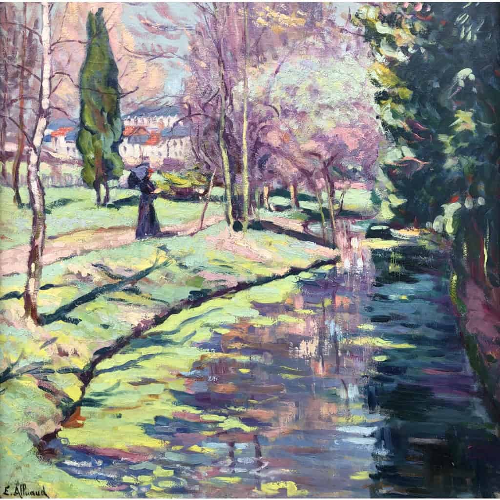 ALLUAUD Eugène Parc Victor Thuillat à Limoges Ecole Française 20è Siècle Huile sur toile Signée ​​​​​​​Certificat d’authenticité 8