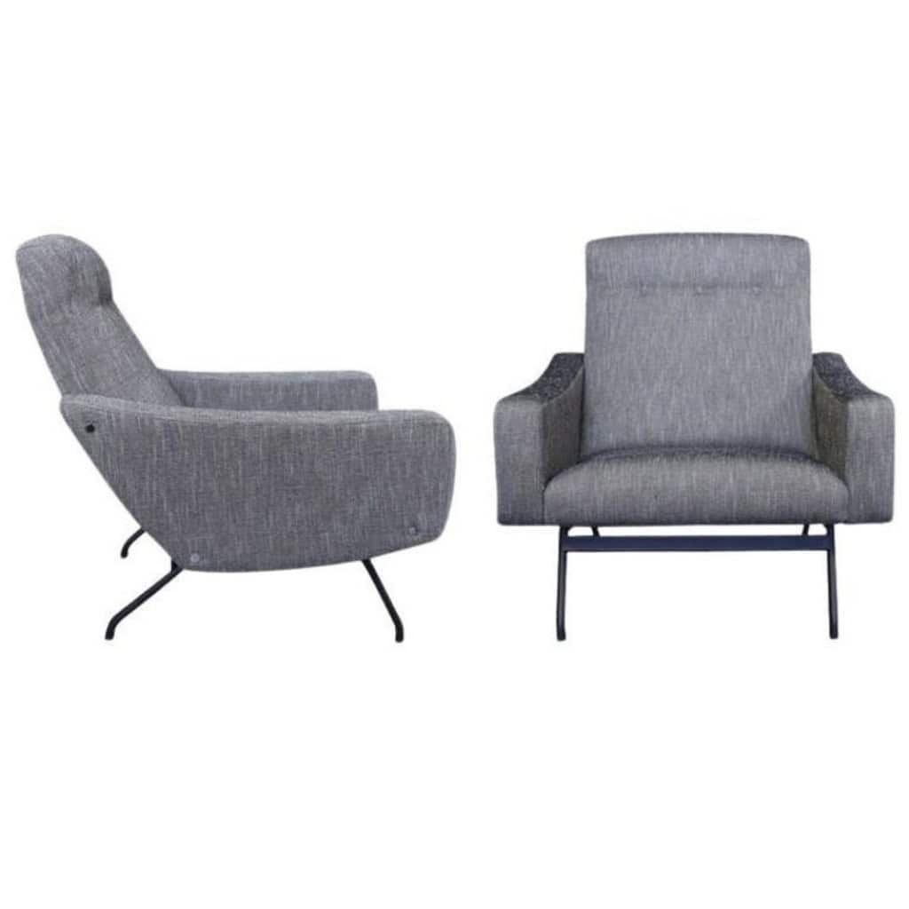 1960 Gilbert Steiner, paire de fauteuils, Steiner Edition, France, 3