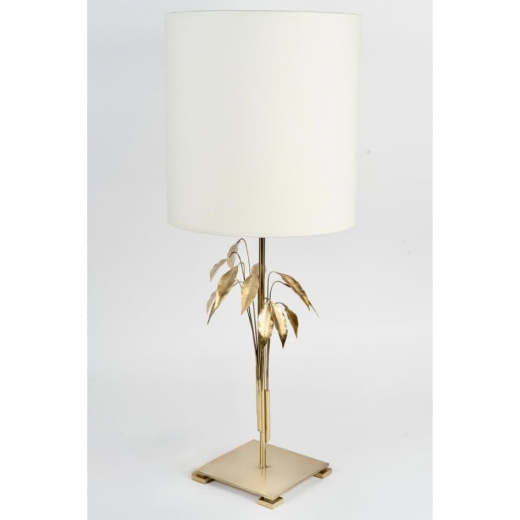 1960 Paire de Lampes Feuillage de la Maison Charles bronze et laiton doré 7