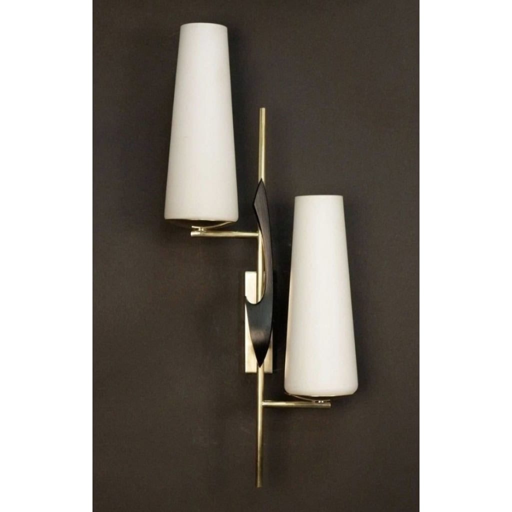 1950 Paire d’appliques asymétriques des années par Maison Arlus 7
