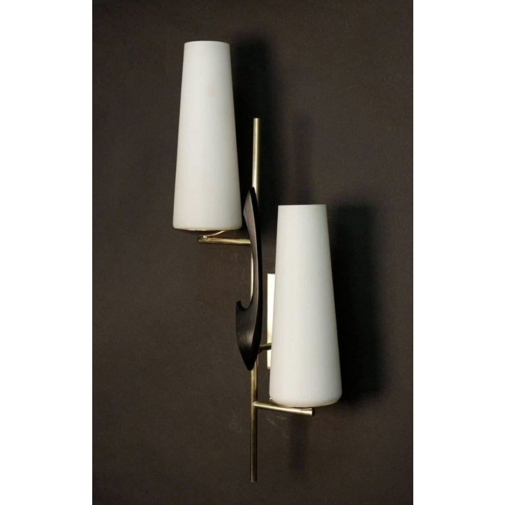 1950 Paire d’appliques asymétriques des années par Maison Arlus 4