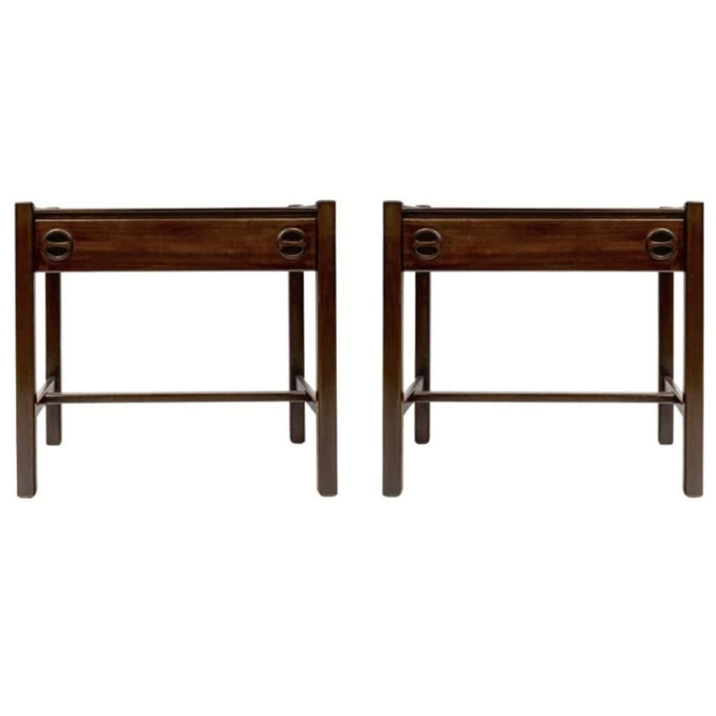 1970 Paire de tables de chevet par Jacques Hauville pour Roche Bobois 3