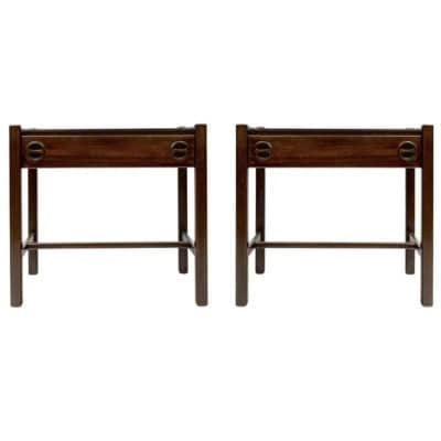 1970 Paire de tables de chevet par Jacques Hauville pour Roche Bobois