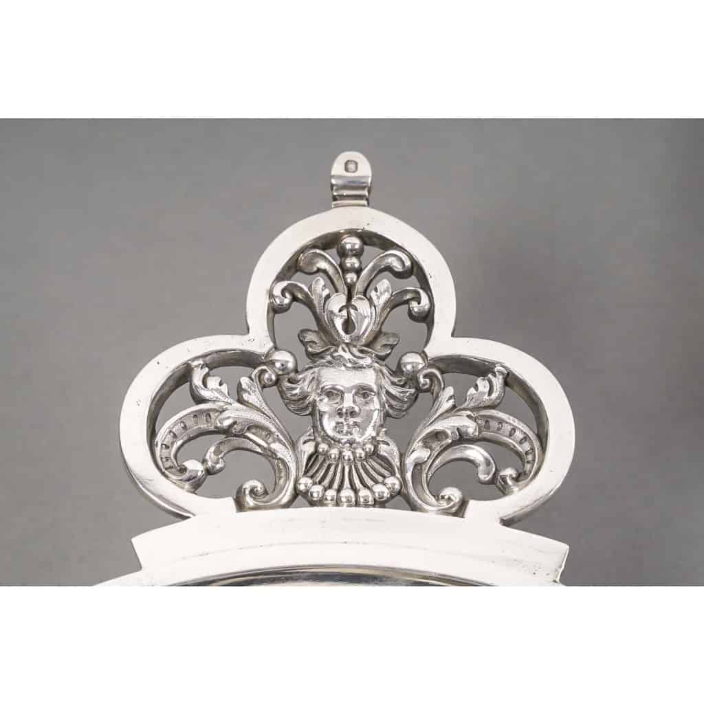 CARDEILHAC – Légumier couvert en argent massif mascaron XIXème 18