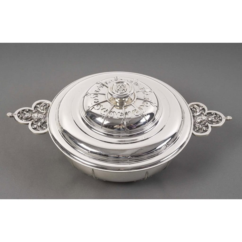 CARDEILHAC – Légumier couvert en argent modèle « Renaissance » XIXe 4