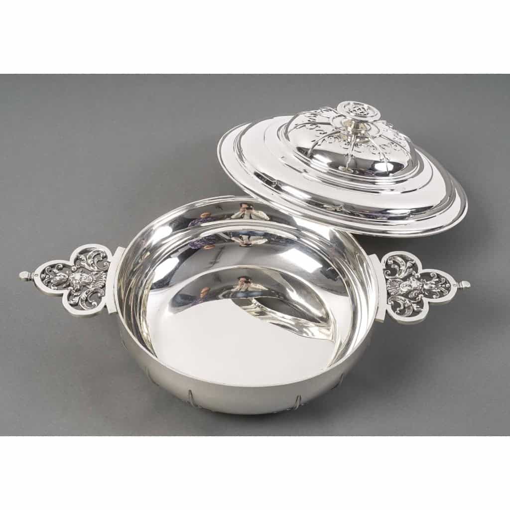 CARDEILHAC – Légumier couvert en argent modèle « Renaissance » XIXe 10