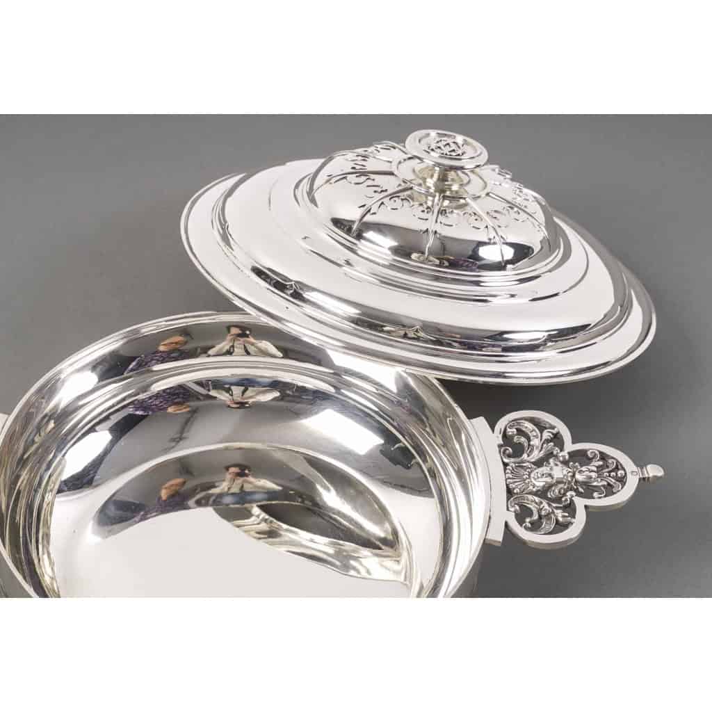CARDEILHAC – Légumier couvert en argent modèle « Renaissance » XIXe 11