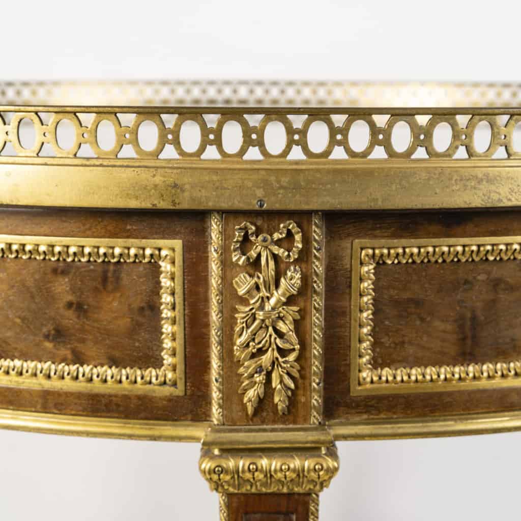 Estampillé par Gervais DURAND 1839-1911, guéridon de style Louis XVI, XIXème siècle 6