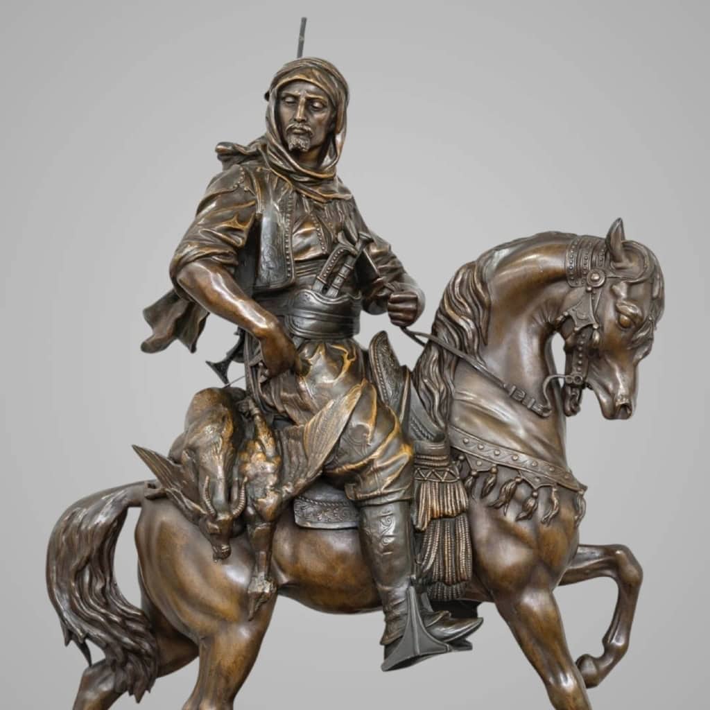 Cavalier Arabe En Retour De Chasse , Alfred Barye (1839-1882) Et Émile Guillemin (1841-1907) 6