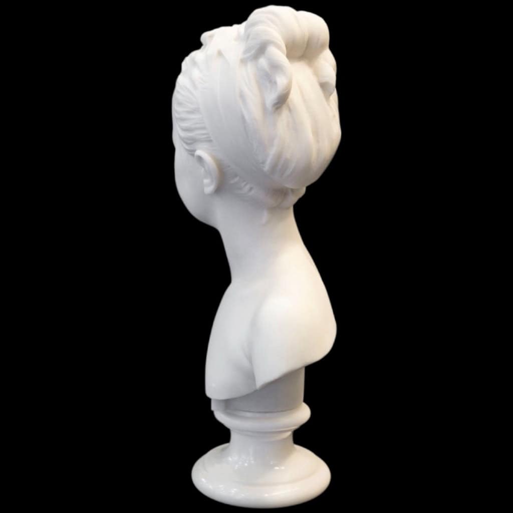 Buste De Marie – Louise Brongniart , Jean – Antoine Houdon (1741-1828) – Marbre 7
