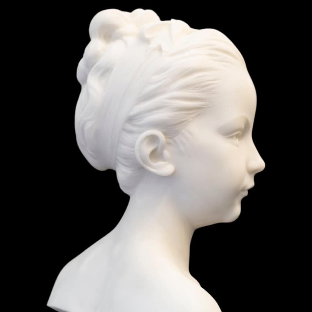 Buste De Marie – Louise Brongniart , Jean – Antoine Houdon (1741-1828) – Marbre 10