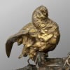 Sculpture – Groupe De Bécasses À La Grenouille , Léon Bureau (1866-1906) – Bronze 20