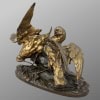 Sculpture – Groupe De Bécasses À La Grenouille , Léon Bureau (1866-1906) – Bronze 21