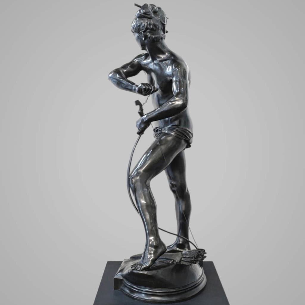 Sculpture – Sarpédon Bandant Son Arc , Henri Peinte (1845-1912) – Bronze 6
