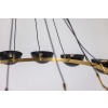 Lustre ou suspension à 10 lumières, laiton et laque noire, contemporain. LS64521208U 20