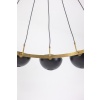 Lustre ou suspension à 10 lumières, laiton et laque noire, contemporain. LS64521208U 22