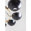 Lustre ou suspension à 10 lumières, laiton et laque noire, contemporain. LS64521208U 24