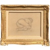 MAILLOL Aristide Nu allongé Fusain sur papier signé certificat d’authenticité 11