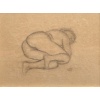 MAILLOL Aristide Nu allongé Fusain sur papier signé certificat d’authenticité 17