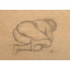 MAILLOL Aristide Nu allongé Fusain sur papier signé certificat d’authenticité 14