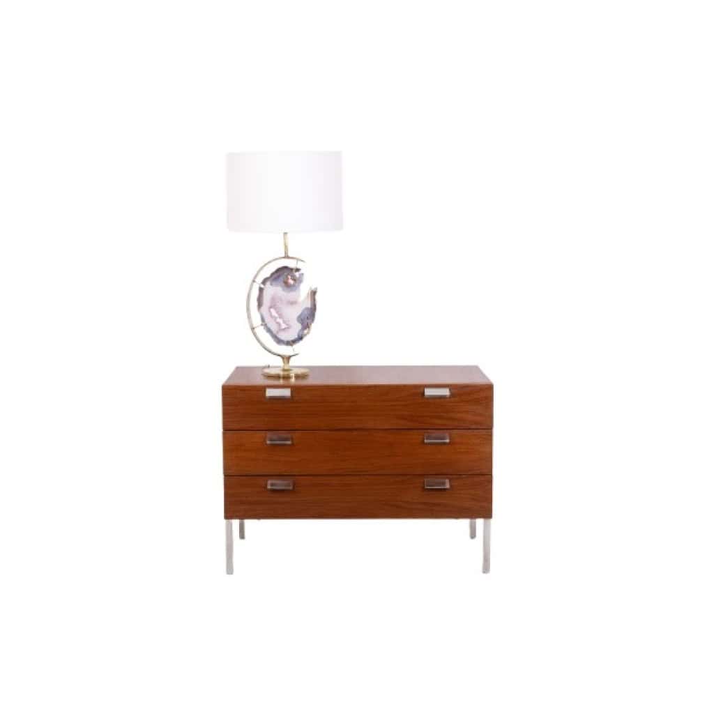 André Monpoix. Commode à 3 tiroirs en teck. Années 1960. LS6357708M 5