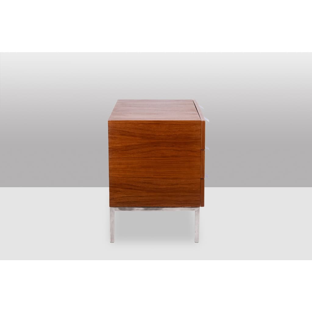 André Monpoix. Commode à 3 tiroirs en teck. Années 1960. LS6357708M 7