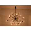 Lustre de forme Spoutnik en laiton doré patiné et laqué noir. Contemporain. LS64501609P 14