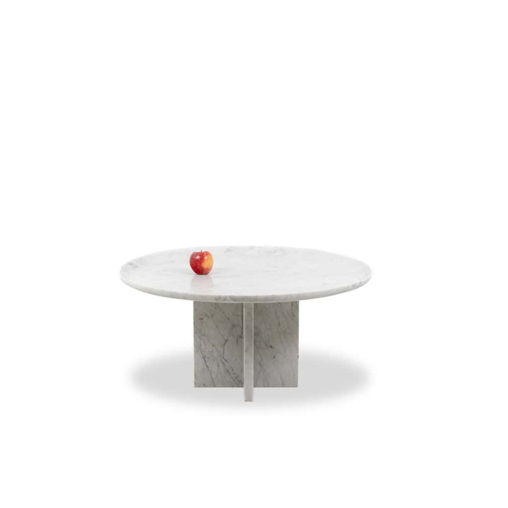 Paire de tables gigognes en marbre de Carrare. Contemporain. LS64411609M 4