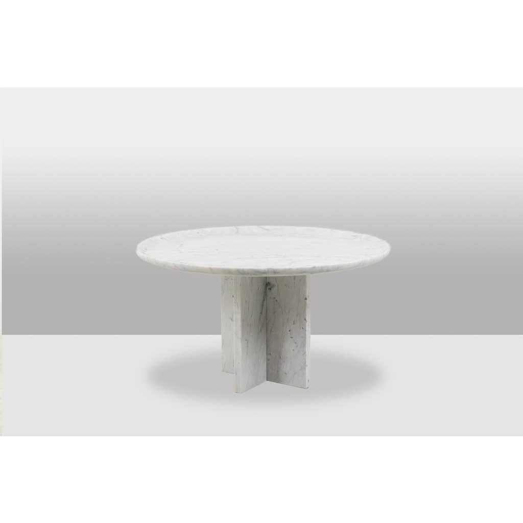 Paire de tables gigognes en marbre de Carrare. Contemporain. LS64411609M 6