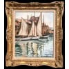 OTHON FRIESZ Emile Les voiles au port de Toulon en 1929 Huile toile signée datée Certificat 25