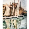 OTHON FRIESZ Emile Les voiles au port de Toulon en 1929 Huile toile signée datée Certificat 26