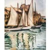 OTHON FRIESZ Emile Les voiles au port de Toulon en 1929 Huile toile signée datée Certificat 27